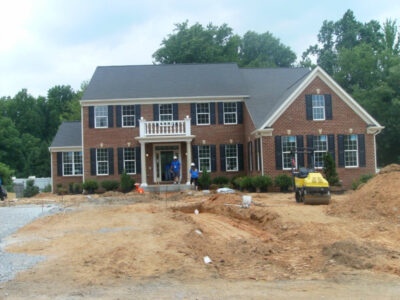 Large red brick home